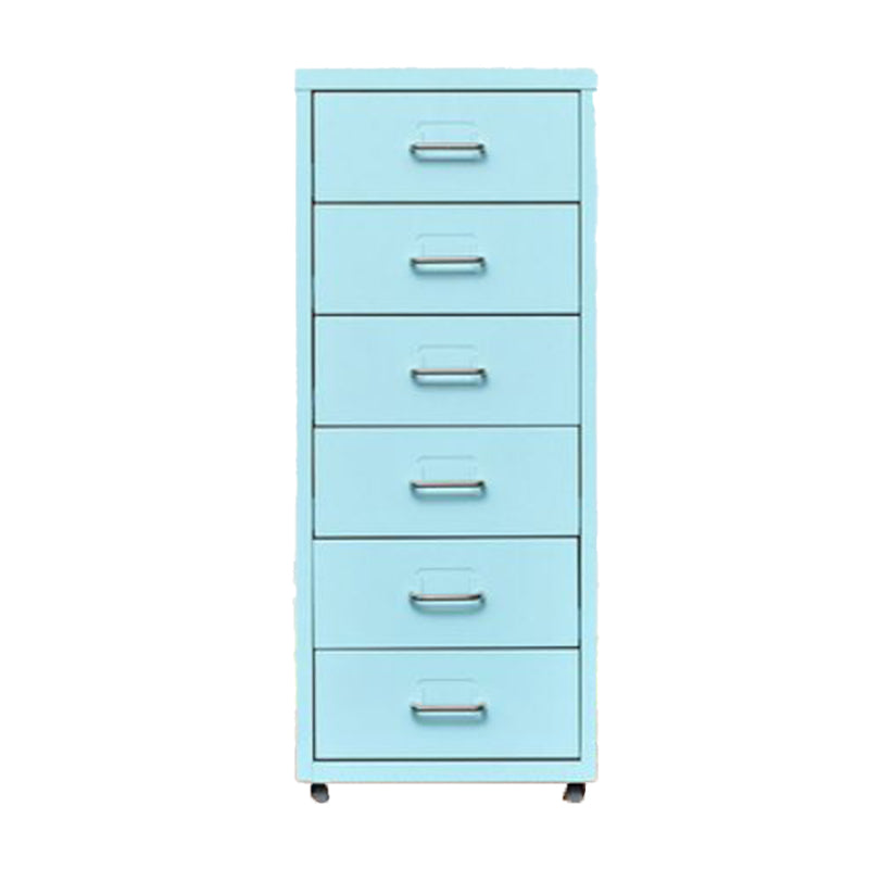 Traditional Cabinet Metal Vertical File with Drawers and Pedestal Cabinet