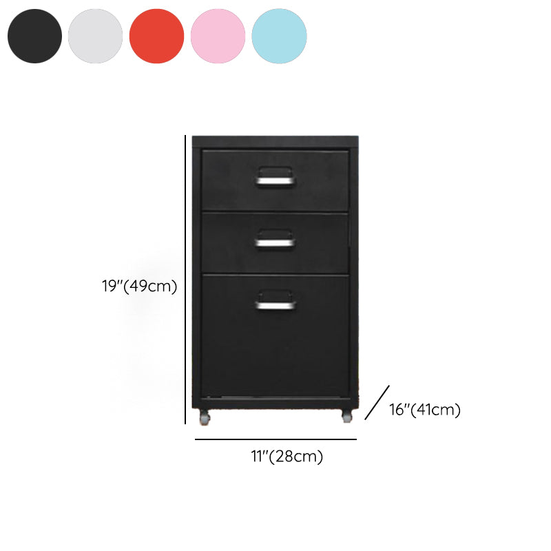 Traditional Cabinet Metal Vertical File with Drawers and Pedestal Cabinet