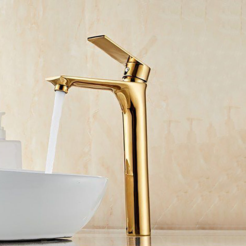 Glam Vessel Sink Faucet Brass Lever Handles with Water Hose Basin Lavatory Faucet