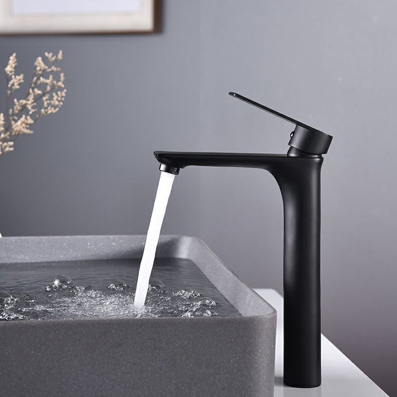 Glam Vessel Sink Faucet Brass Lever Handles with Water Hose Basin Lavatory Faucet