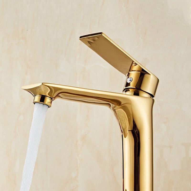 Glam Vessel Sink Faucet Brass Lever Handles with Water Hose Basin Lavatory Faucet