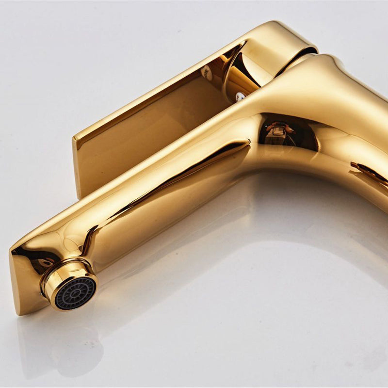 Glam Vessel Sink Faucet Brass Lever Handles with Water Hose Basin Lavatory Faucet