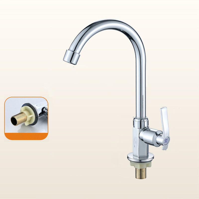 Modern Pull down Water Filler 1-Lever High Arch Kitchen Faucet with Deck Plate