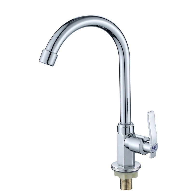 Modern Pull down Water Filler 1-Lever High Arch Kitchen Faucet with Deck Plate