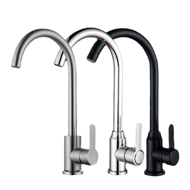 Modern Bar Faucet Stainless Steel Lever Handles with Accessories Bridge Kitchen Faucet