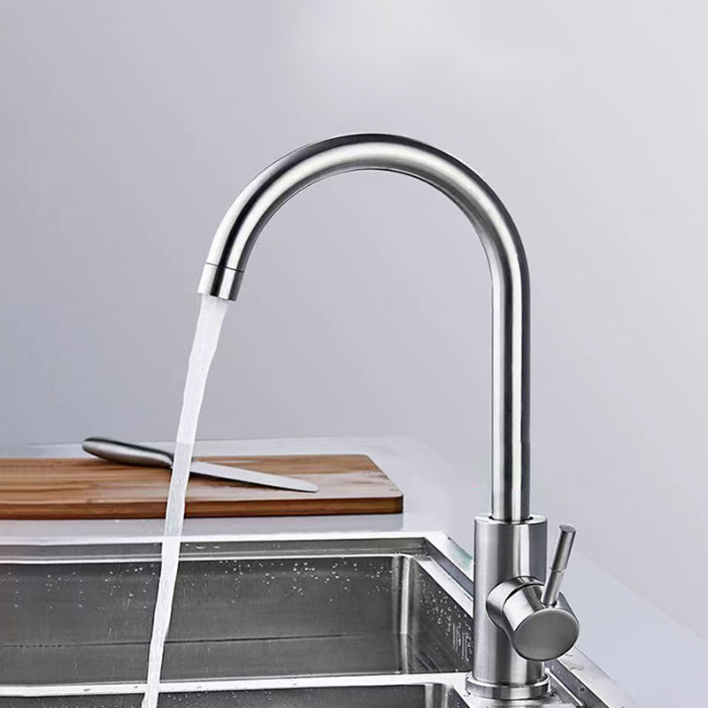 1-Handle Faucets Stainless Steel with Water Dispenser Standard Kitchen Faucet