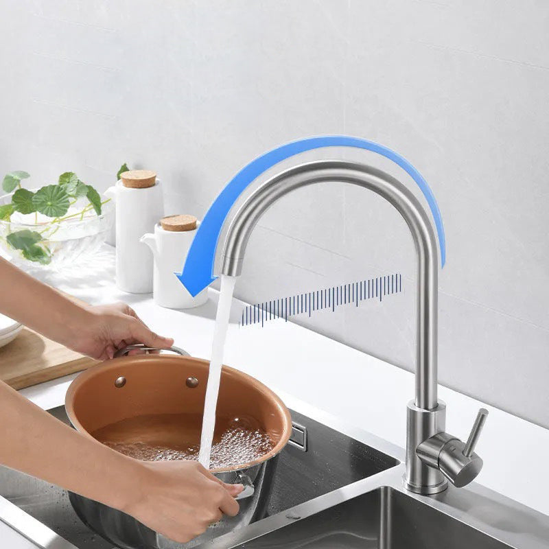 1-Handle Faucets Stainless Steel with Water Dispenser Standard Kitchen Faucet