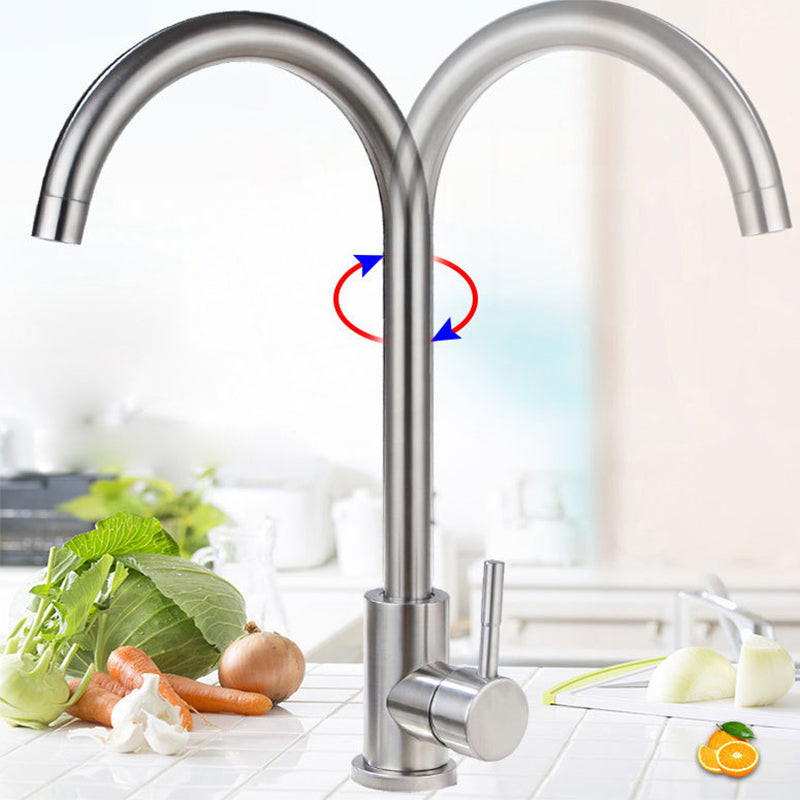 1-Handle Faucets Stainless Steel with Water Dispenser Standard Kitchen Faucet