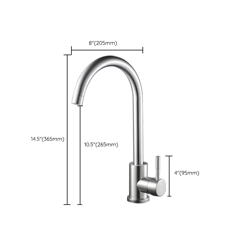 1-Handle Faucets Stainless Steel with Water Dispenser Standard Kitchen Faucet