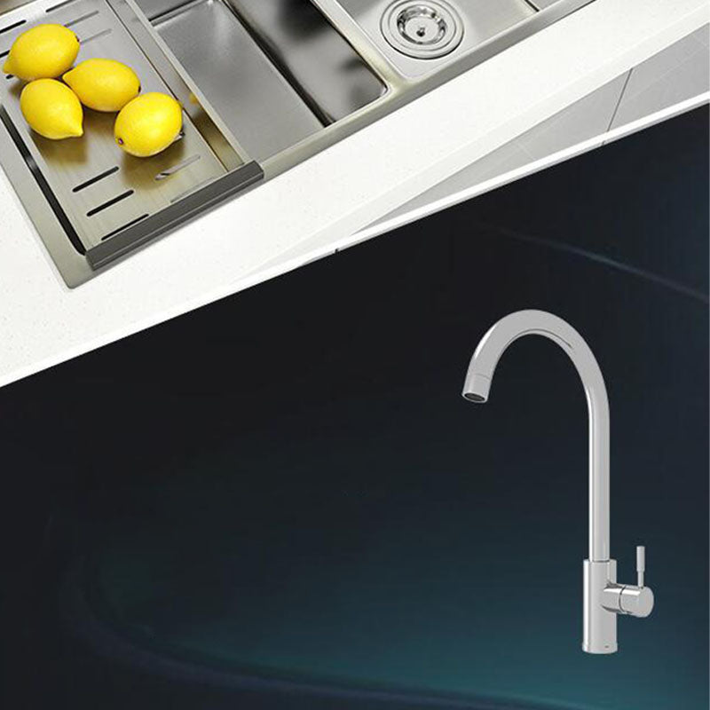 Modern Kitchen Bar Sink Stainless Steel with Drain Strainer Kit and Soap Dispenser Sink