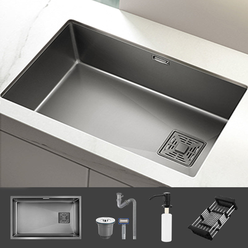 Modern Style Kitchen Sink Stainless Steel 1 Holes Kitchen Sink with Soap Dispenser