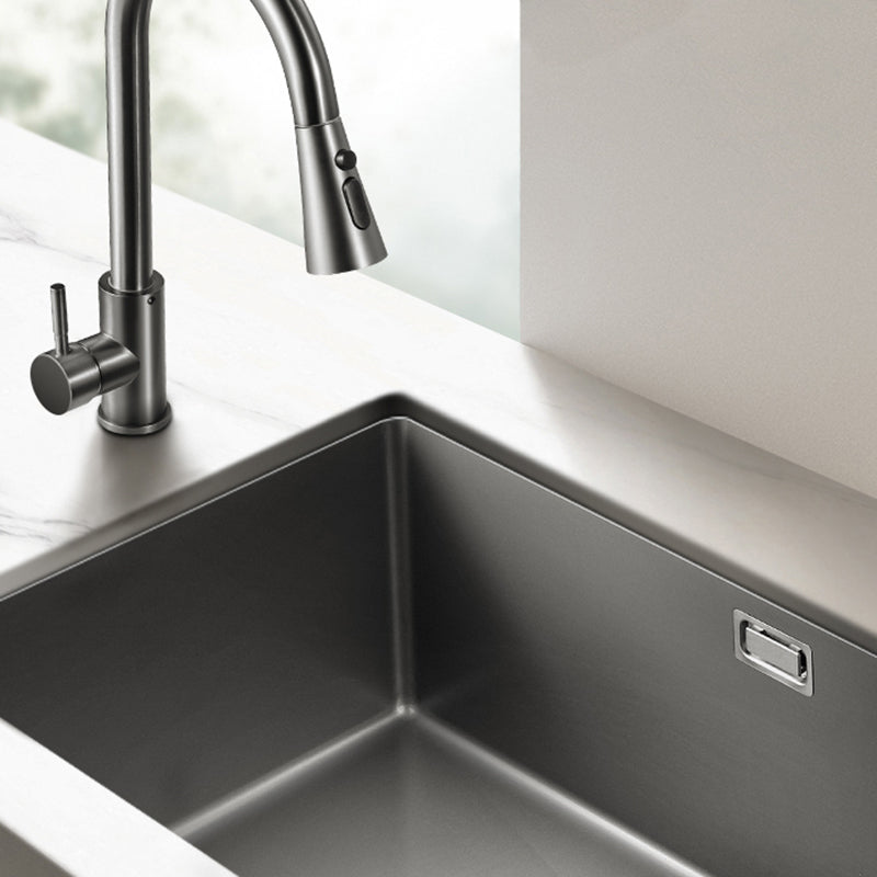 Modern Style Kitchen Sink Stainless Steel 1 Holes Kitchen Sink with Soap Dispenser