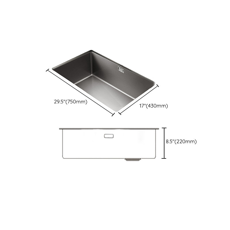 Modern Style Kitchen Sink Stainless Steel 1 Holes Kitchen Sink with Soap Dispenser