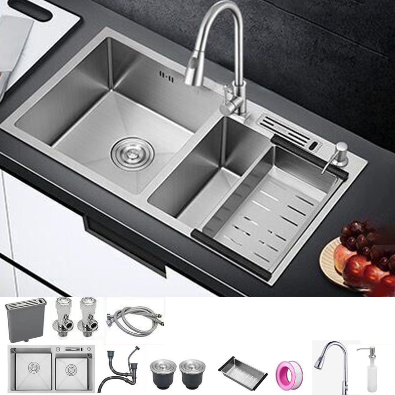 Modern Style Kitchen Sink Stainless Steel Dirt Resistant Kitchen Sink