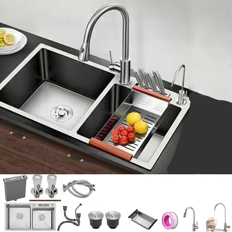 Modern Style Kitchen Sink Stainless Steel Dirt Resistant Kitchen Sink