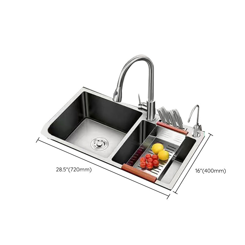 Modern Style Kitchen Sink Stainless Steel Dirt Resistant Kitchen Sink