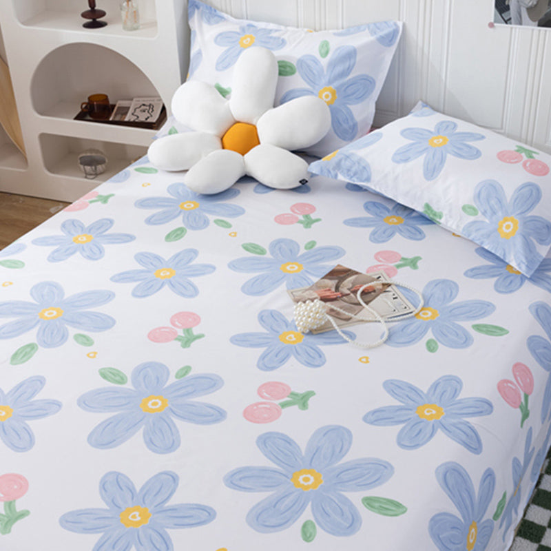 Printed Bed Sheet Breathable Polyester Fade Resistant Bed Sheet