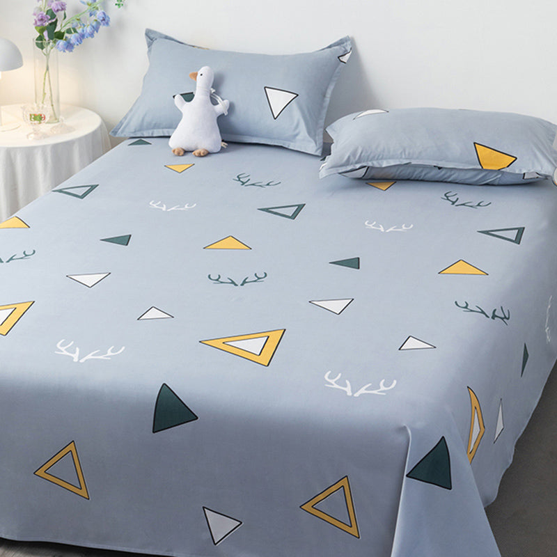 Printed Bed Sheet Breathable Polyester Fade Resistant Bed Sheet