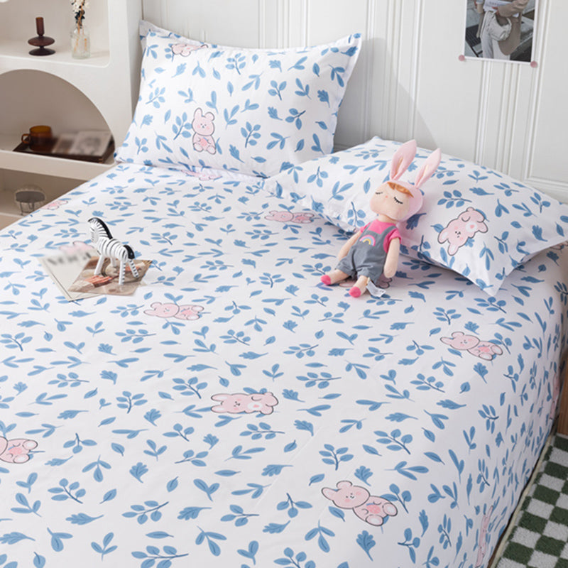 Printed Bed Sheet Breathable Polyester Fade Resistant Bed Sheet