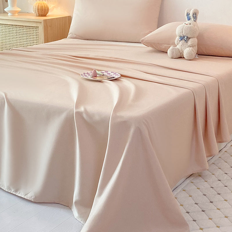 Soft Bed Sheets Fade Resistant Breathable Soft Whole Colored Sheet Set