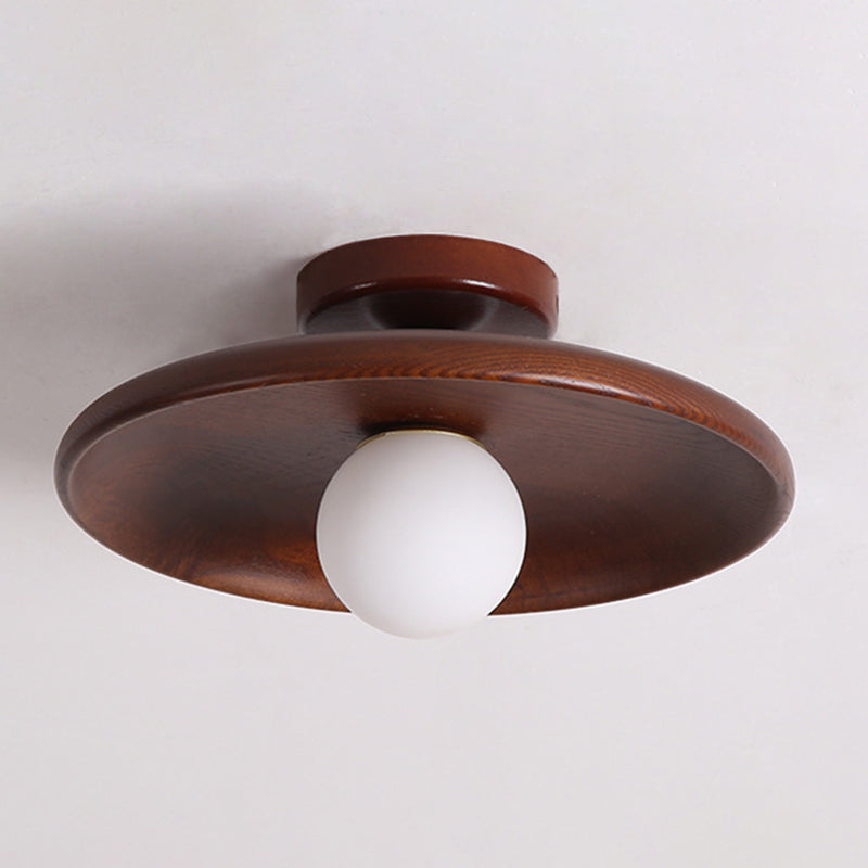 Wood Flush Mount Lighting Fixtures Minimalist 1 Light Flush Light