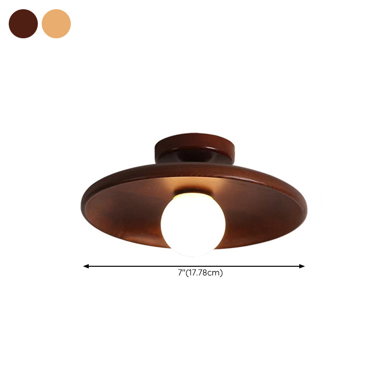 Wood Flush Mount Lighting Fixtures Minimalist 1 Light Flush Light