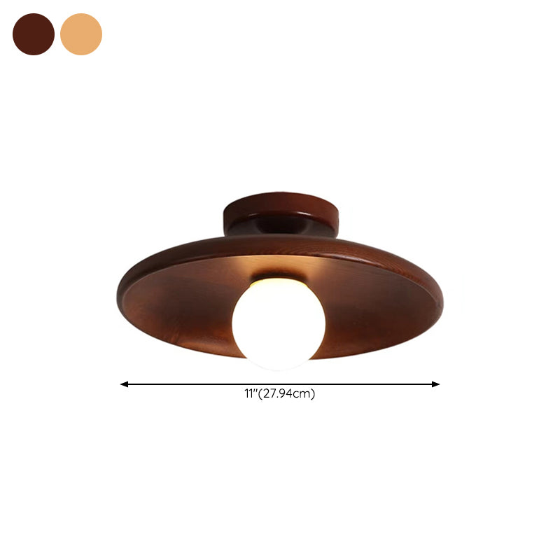 Wood Flush Mount Lighting Fixtures Minimalist 1 Light Flush Light