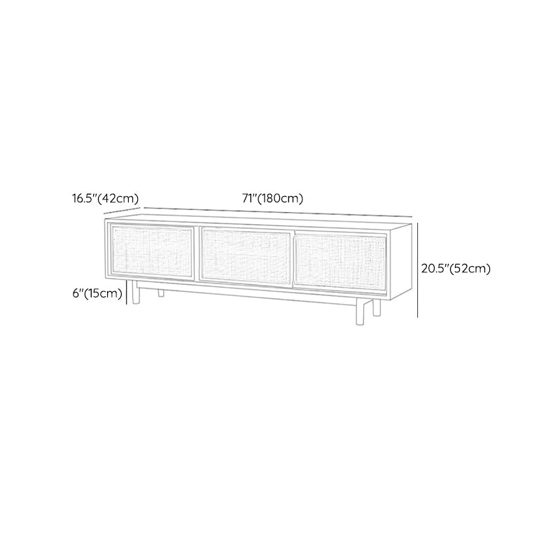 Traditional TV Media Console Wood Media Console TV Stand with Legs