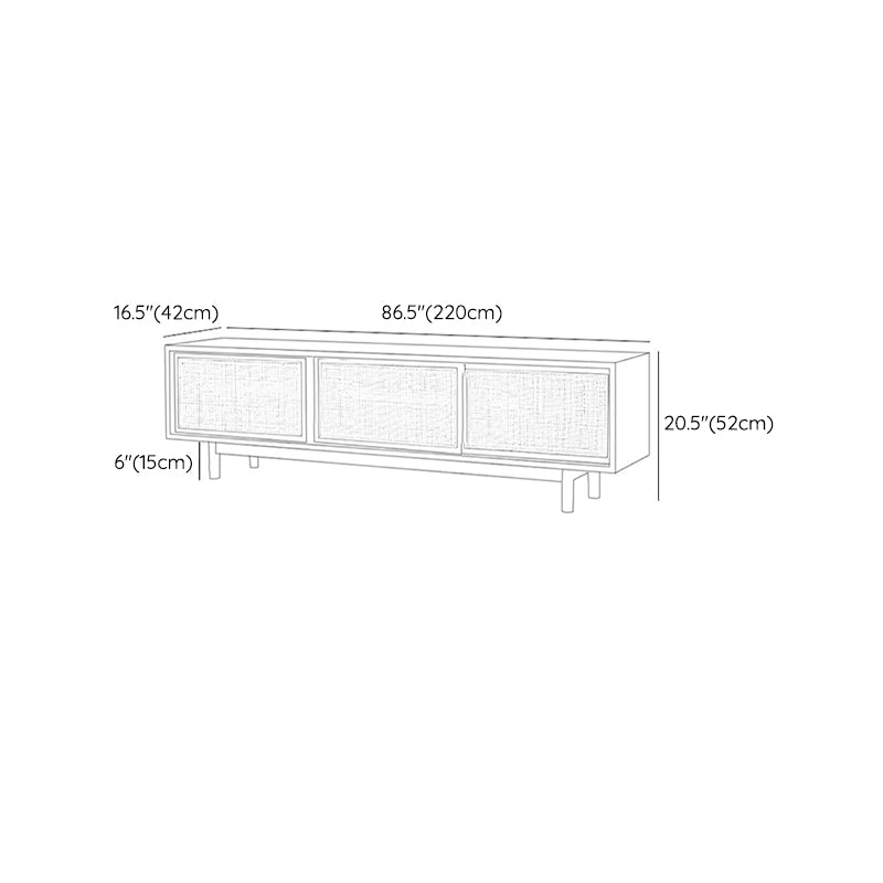 Traditional TV Media Console Wood Media Console TV Stand with Legs