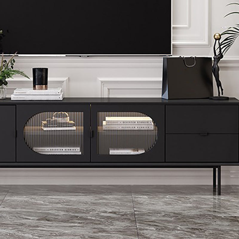 Solid Wood TV Media Console Industrial TV Stand for Living Room