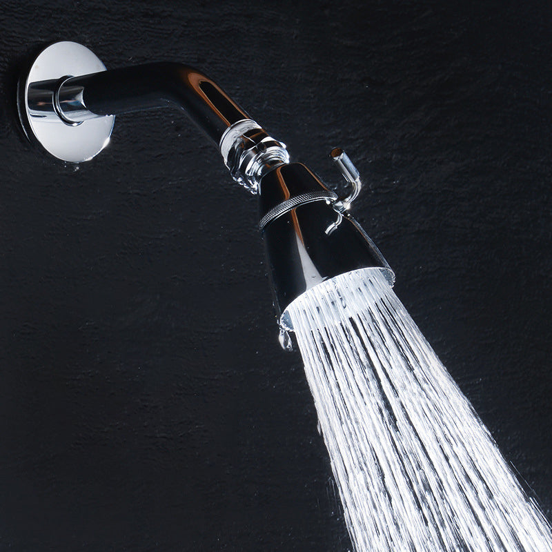 Round Stainless Steel Showerhead in Silver Wall-Mount Showerhead