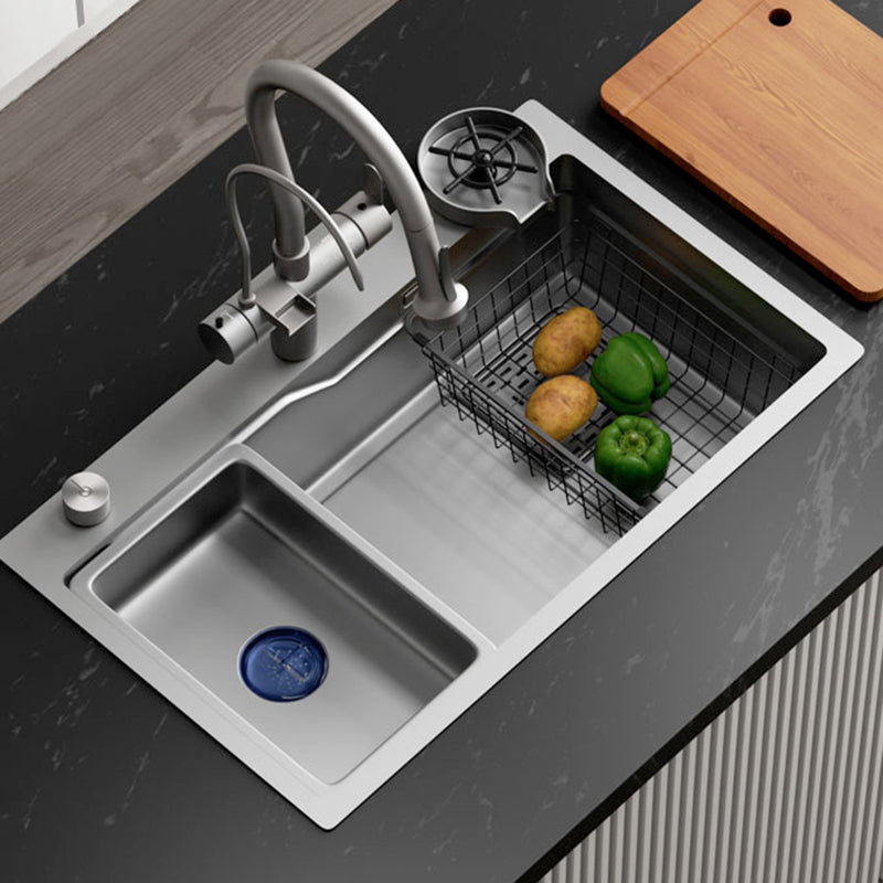 Contemporary Style Kitchen Sink Stainless Steel 3 Holes Kitchen Sink