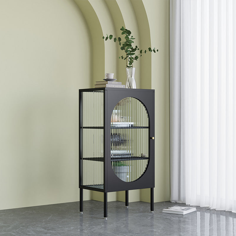 Contemporary Storage Cabinet Glass Door Buffet Cabinet for Living Room