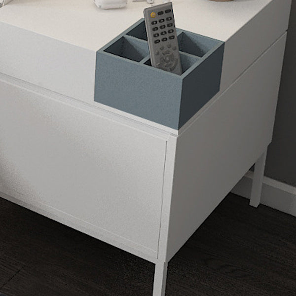 Wooden Bedside Table Modern Style Minimalist Night Table with Door