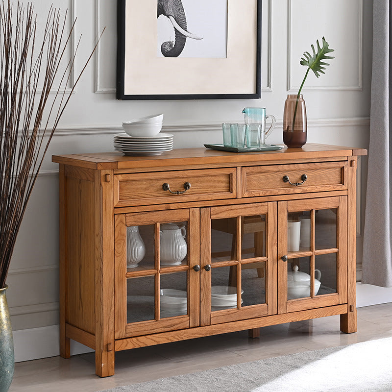 Modern Wood Sideboard Buffet 2 Drawers Cabinets Buffet Sideboard