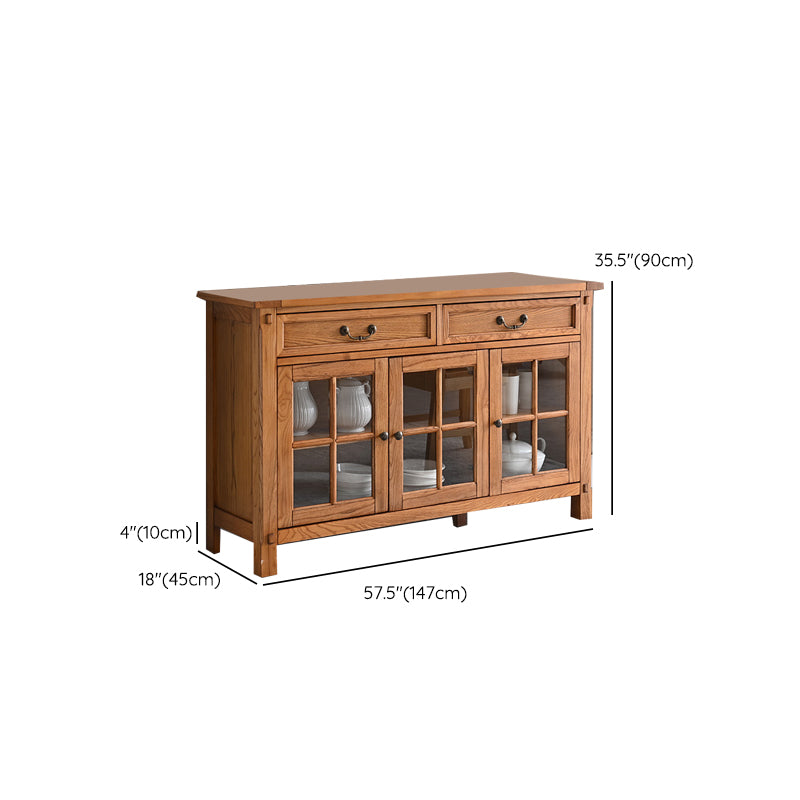 Modern Wood Sideboard Buffet 2 Drawers Cabinets Buffet Sideboard