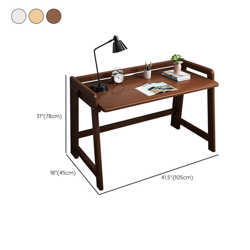 17" Wide Contemporary Writing Desk Folding Solid Wood Office Desk