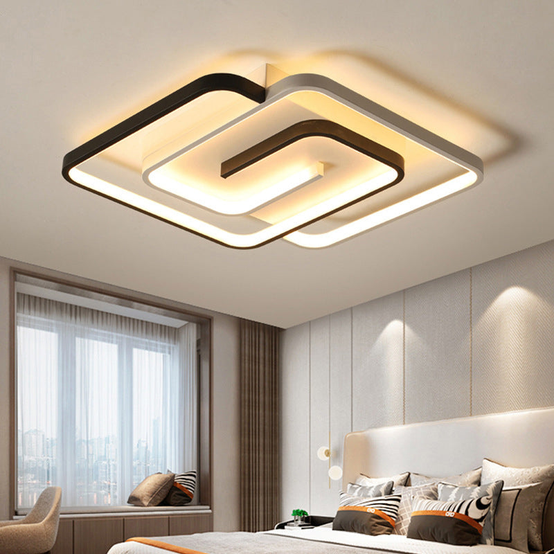 Geometric Flush Mount Lighting Modern Metal Flush Pendant Light