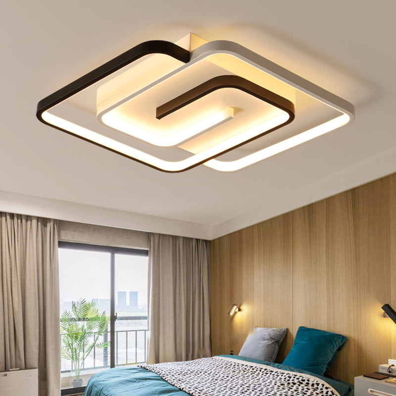 Geometric Flush Mount Lighting Modern Metal Flush Pendant Light