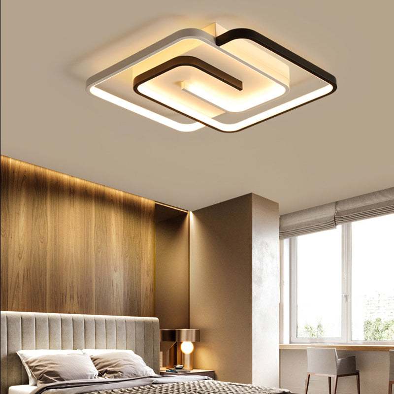 Geometric Flush Mount Lighting Modern Metal Flush Pendant Light