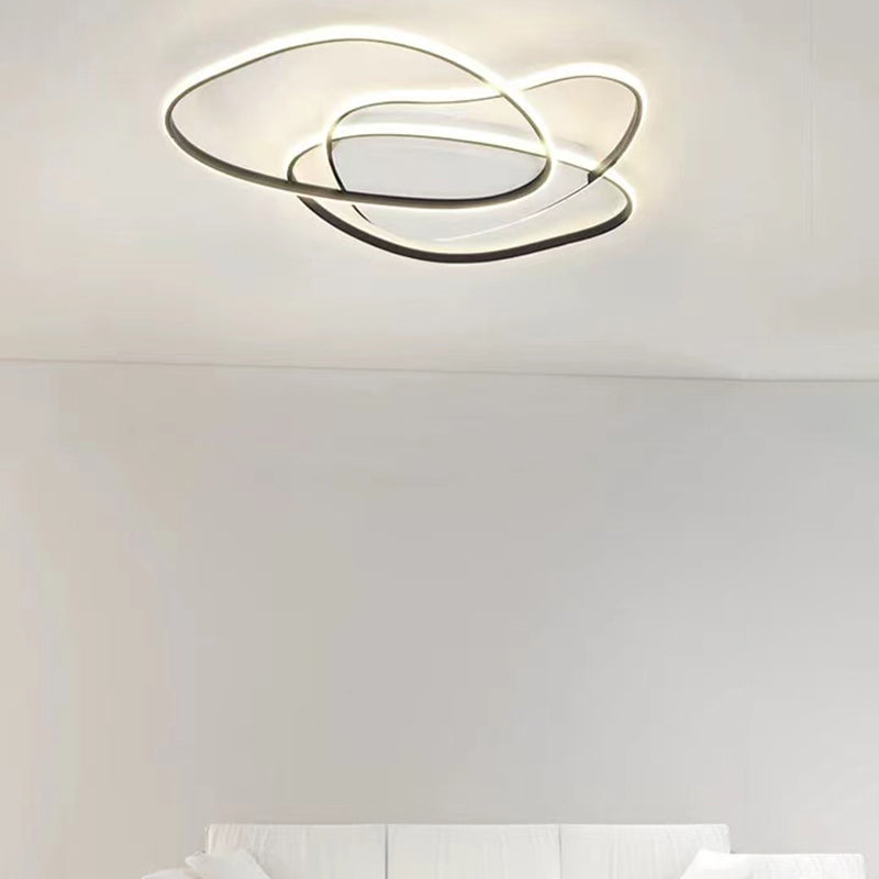 Modern Unique Shape Flush Mount Light Fixtures 3 Light Flush Mount Ceiling Light