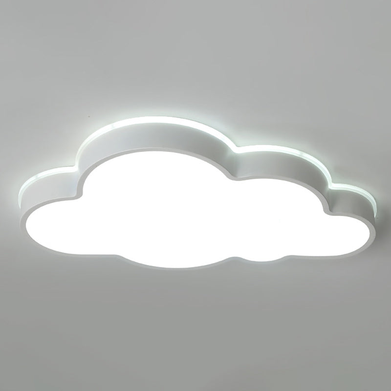 Cloud Shape Flush Light Modern Style Metal 1 Light Flush Mount for Bedroom