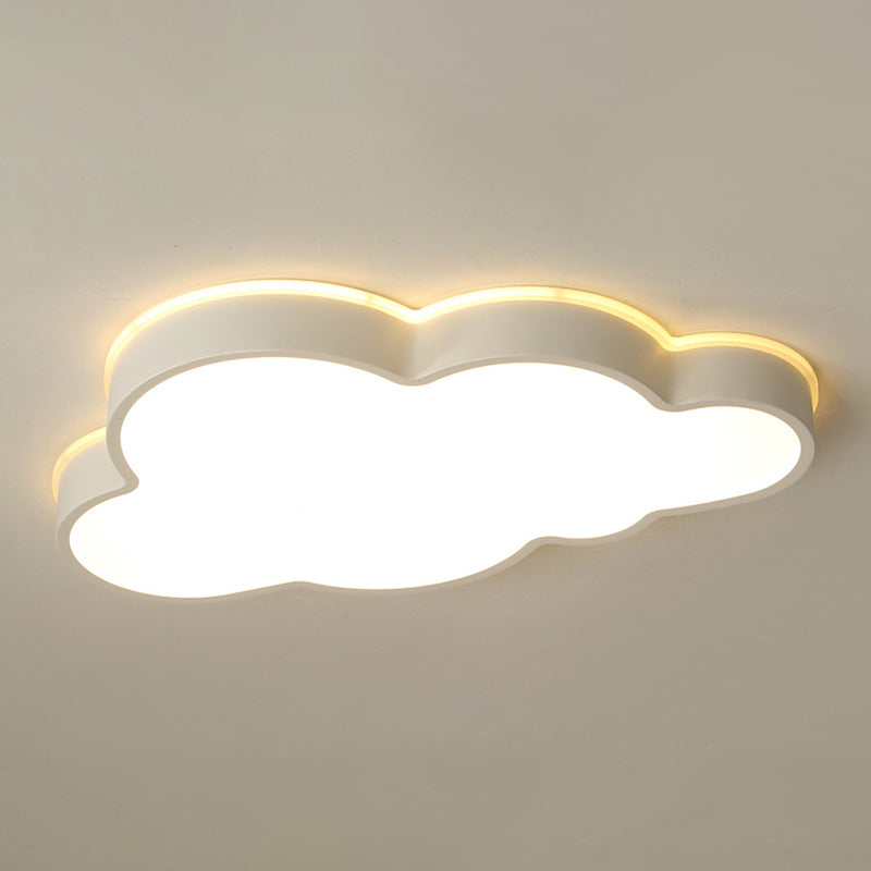 Cloud Shape Flush Light Modern Style Metal 1 Light Flush Mount for Bedroom