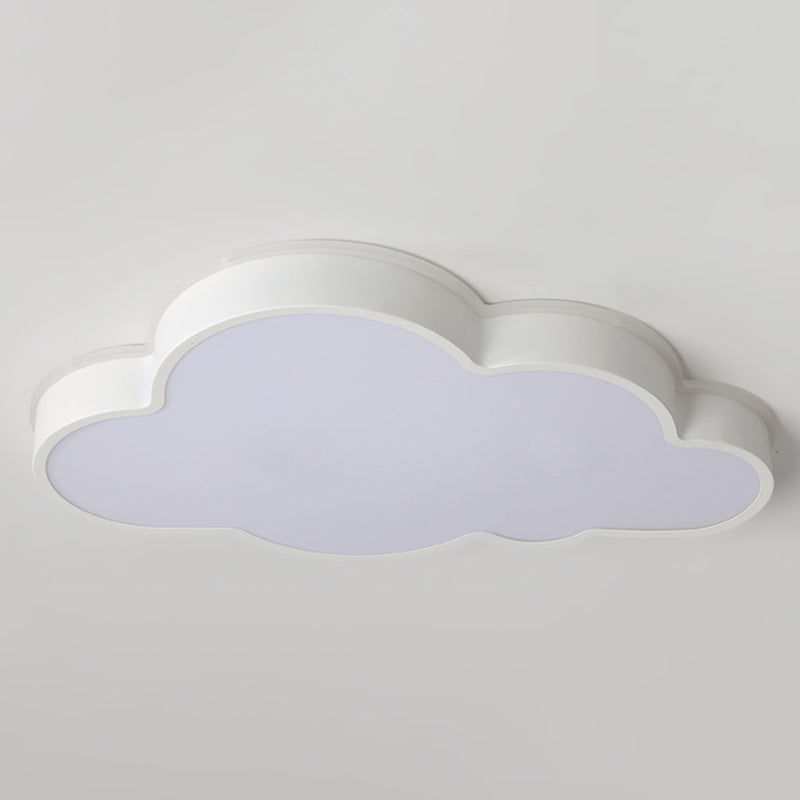 Cloud Shape Flush Light Modern Style Metal 1 Light Flush Mount for Bedroom