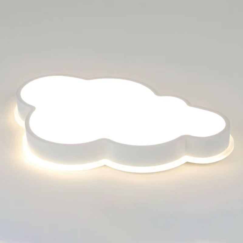 Cloud Shape Flush Light Modern Style Metal 1 Light Flush Mount for Bedroom