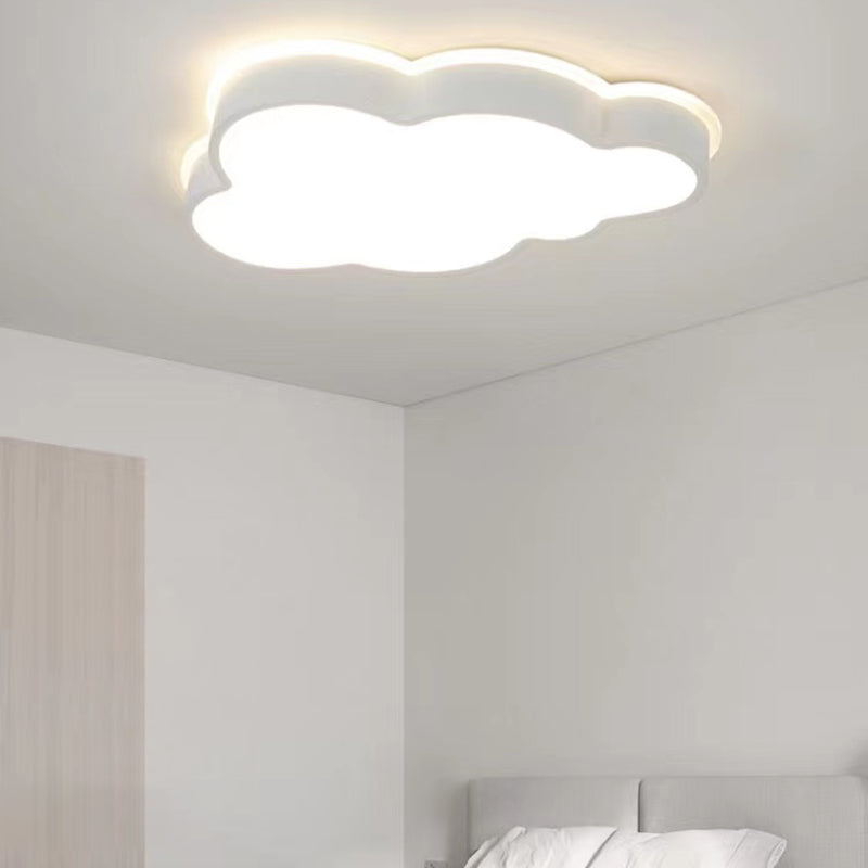 Cloud Shape Flush Light Modern Style Metal 1 Light Flush Mount for Bedroom