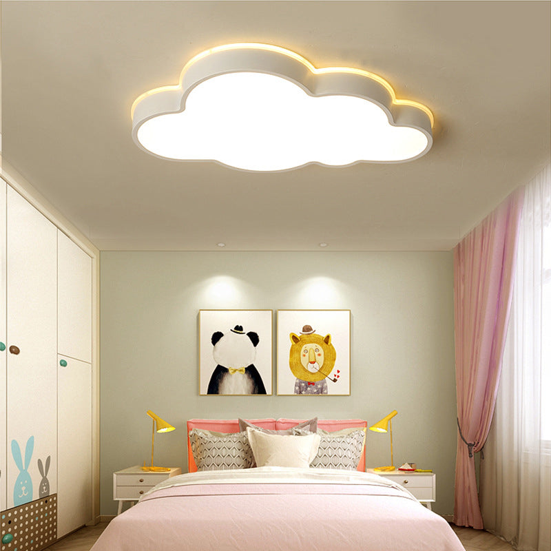 Cloud Shape Flush Light Modern Style Metal 1 Light Flush Mount for Bedroom