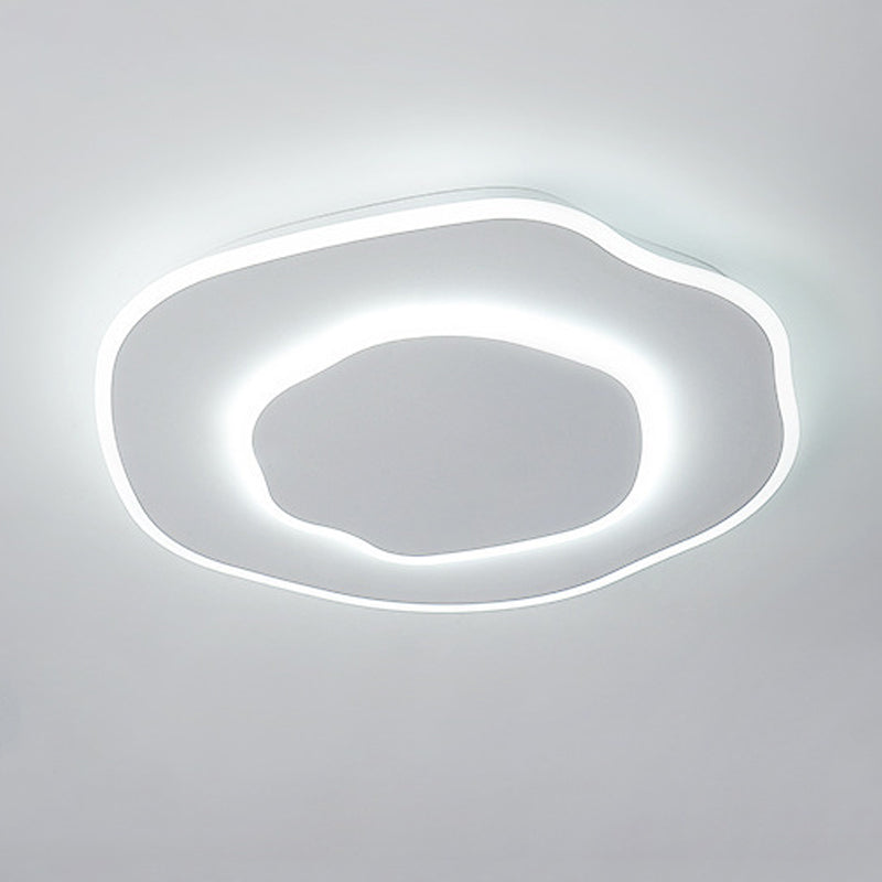 2 - Light Cloud Shape LED Flush Mount in Matte White Iron Modern Ceiling Flush