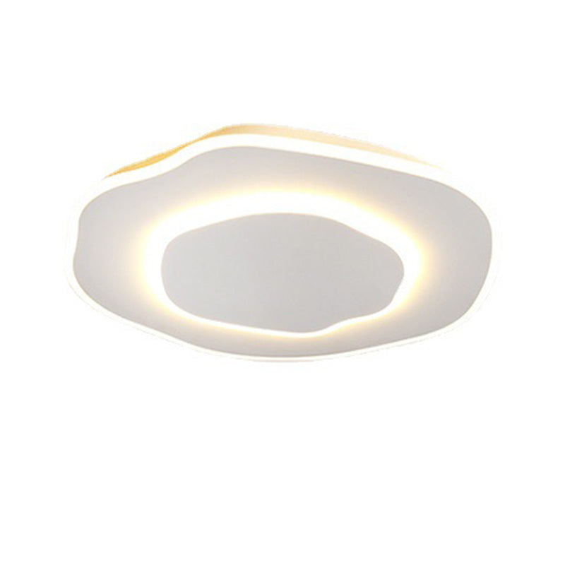 2 - Light Cloud Shape LED Flush Mount in Matte White Iron Modern Ceiling Flush