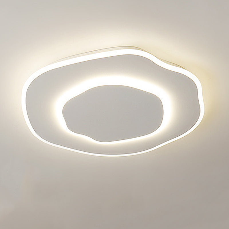 2 - Light Cloud Shape LED Flush Mount in Matte White Iron Modern Ceiling Flush